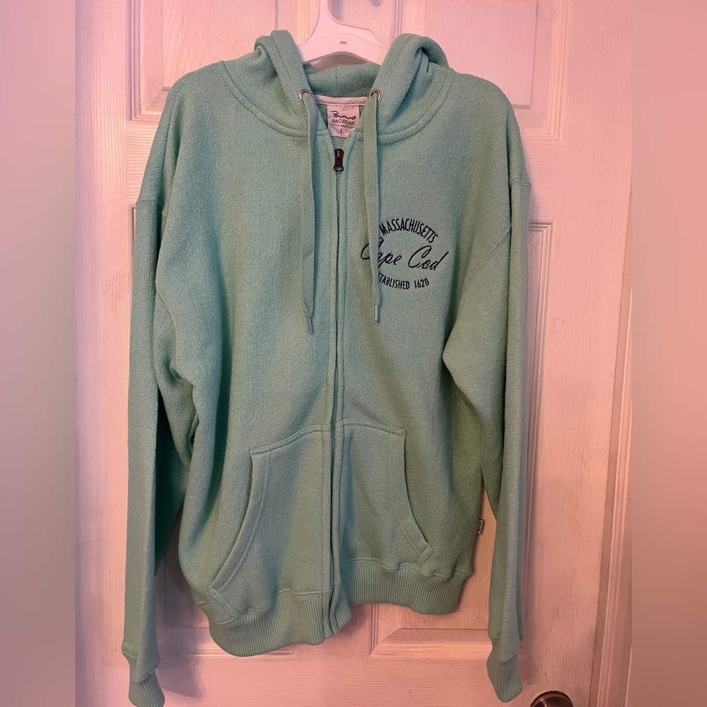 Cape Cod Mint Green Zip-Up Hoodie